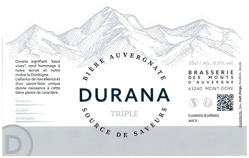 Etiquette BRASSERIE LES MONTS D'AUVERGNE 15