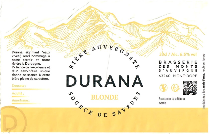 Etiquette BRASSERIE LES MONTS D'AUVERGNE 19