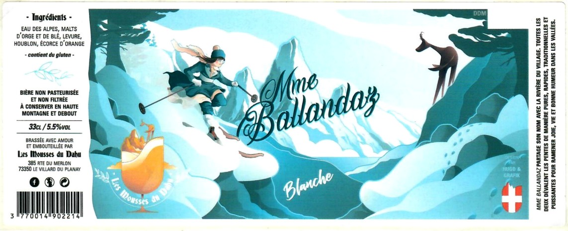 Etiquette BRASSERIE LES MOUSSES DU DAHU 01