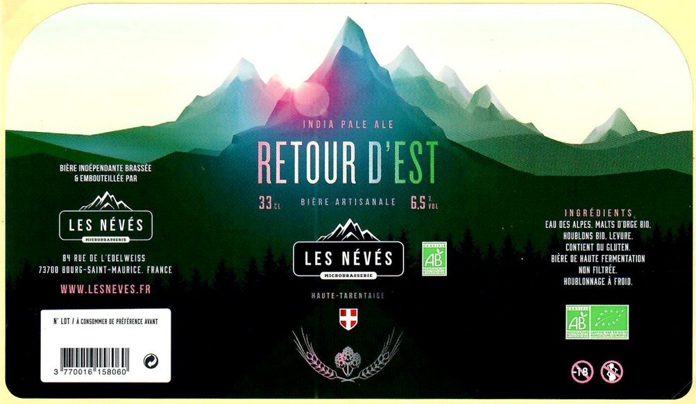 Etiquette BRASSERIE LES NEVES 01