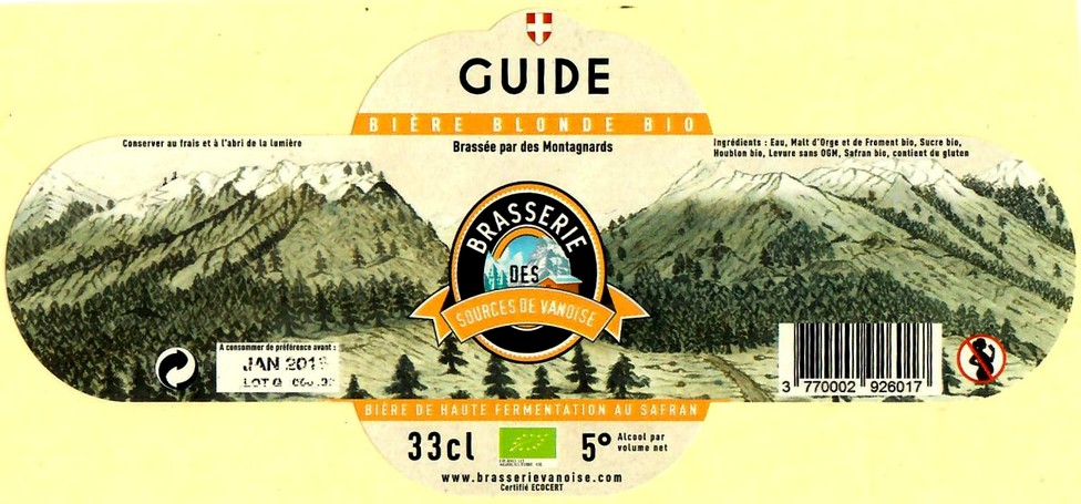 Etiquette BRASSERIE LES SOURCES DE LA VANOISE 10