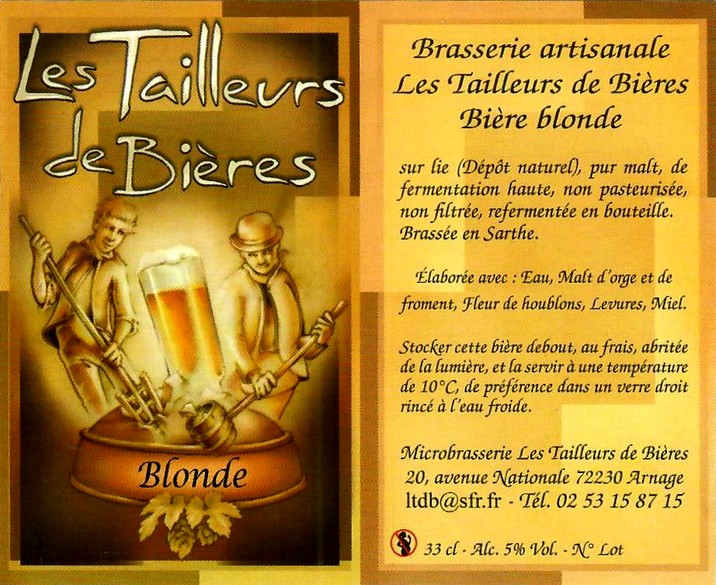Etiquette BRASSERIE LES TAILLEURS DE BIERES 02