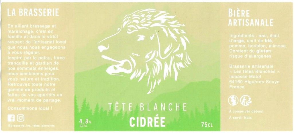 Etiquette BRASSERIE LES TETES BLANCHES 01