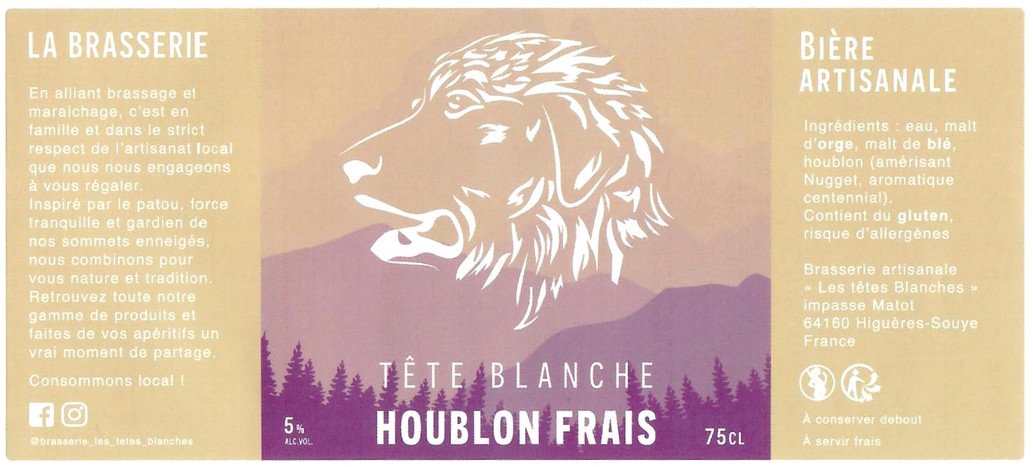 Etiquette BRASSERIE LES TETES BLANCHES 06