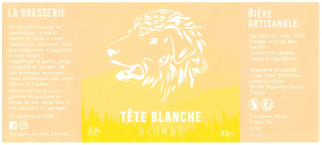 Etiquette BRASSERIE LES TETES BLANCHES 07