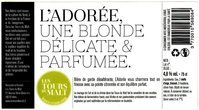 etiquette BRASSERIE LES TOURS DU MALT 01
