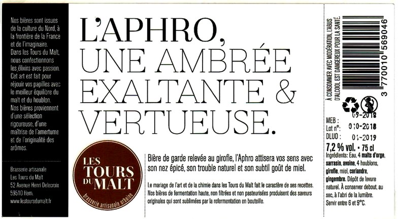 etiquette BRASSERIE LES TOURS DU MALT 02