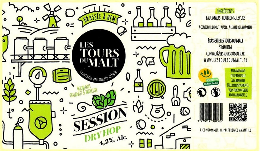 etiquette BRASSERIE LES TOURS DU MALT 07