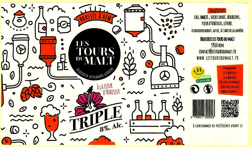 etiquette BRASSERIE LES TOURS DU MALT 08