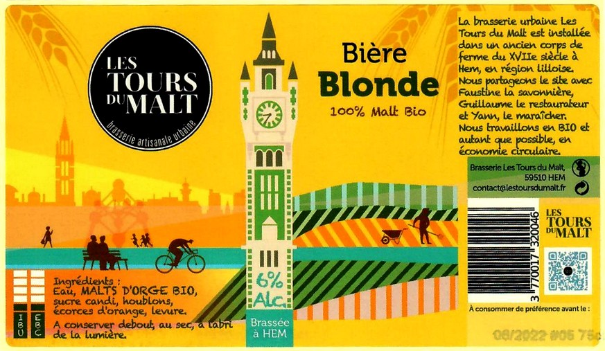 etiquette BRASSERIE LES TOURS DU MALT 09