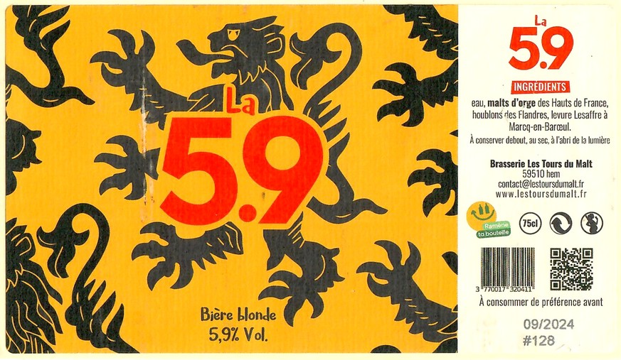 Etiquette BRASSERIE LES TOURS DU MALT 10