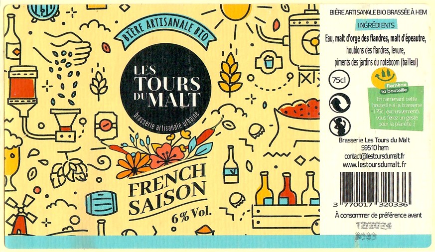 Etiquette BRASSERIE LES TOURS DU MALT 11