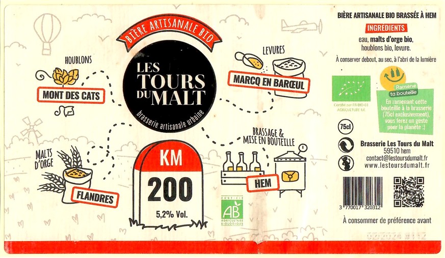 Etiquette BRASSERIE LES TOURS DU MALT 13