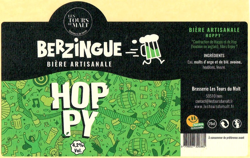 Etiquette BRASSERIE LES TOURS DU MALT 16