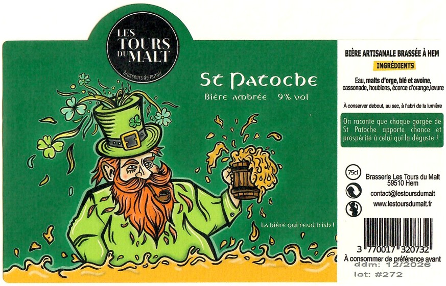 Etiquette BRASSERIE LES TOURS DU MALT 23