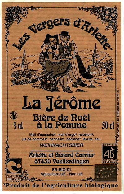 etiquette BRASSERIE LES VERGERS D'ARLETTE 01