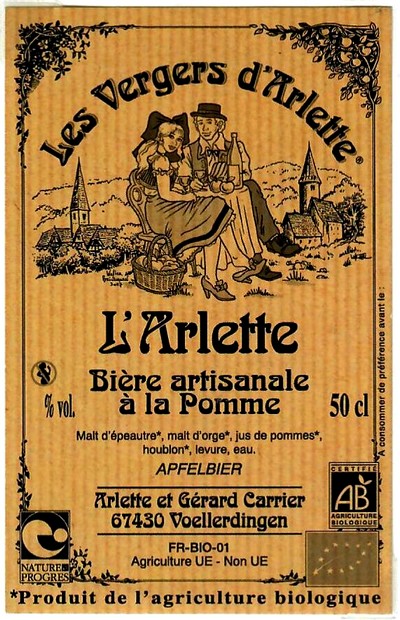 etiquette BRASSERIE LES VERGERS D'ARLETTE 03