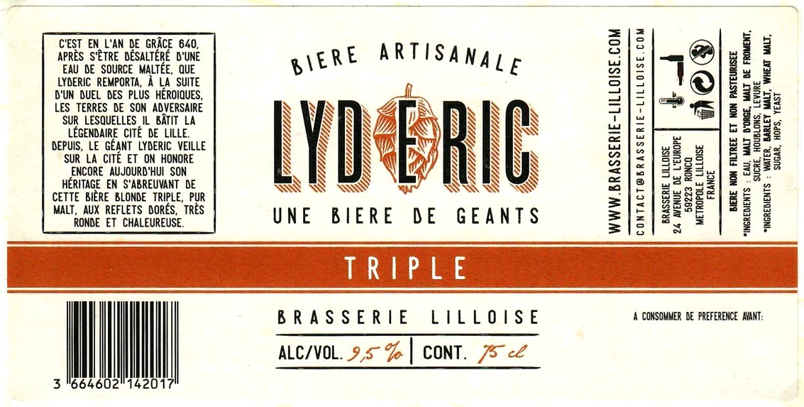 etiquette BRASSERIE LILLOISE 07