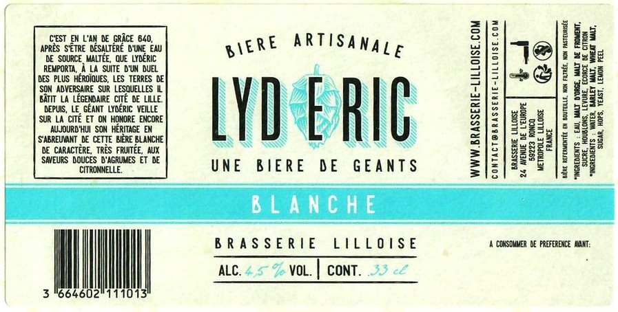 Etiquette BRASSERIE LILLOISE 12
