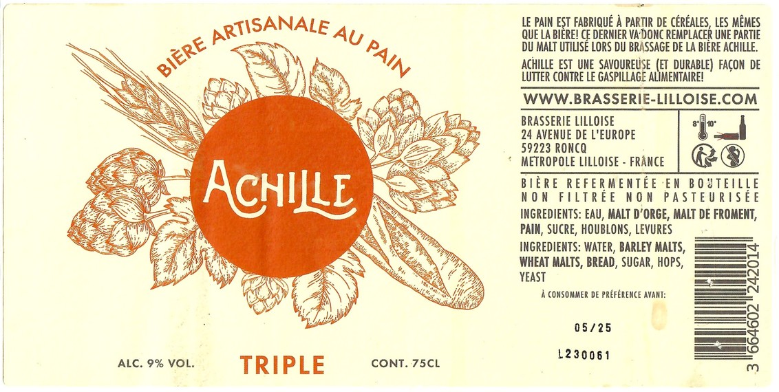 Etiquette BRASSERIE LILLOISE 15