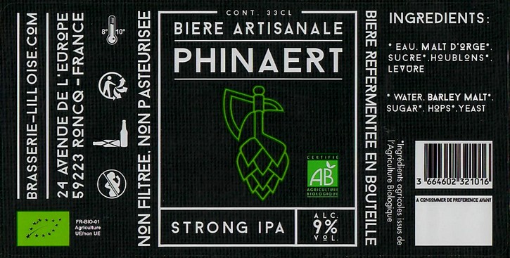 Etiquette BRASSERIE LILLOISE 18