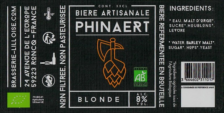 Etiquette BRASSERIE LILLOISE 20