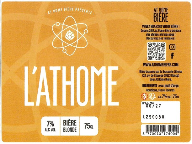 Etiquette BRASSERIE LILLOISE 24