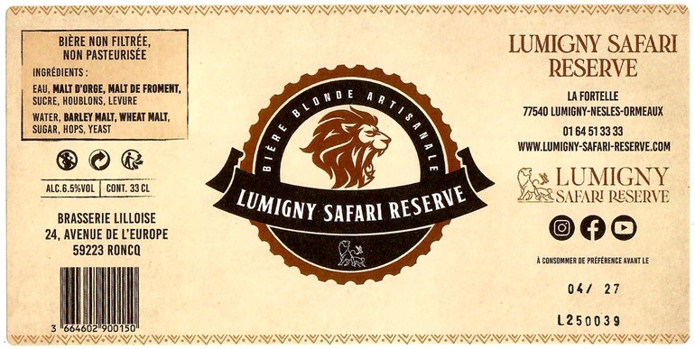 Etiquette BRASSERIE LILLOISE 40