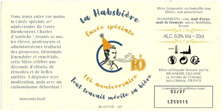 Etiquette BRASSERIE LILLOISE 42