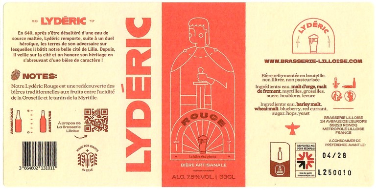 Etiquette BRASSERIE LILLOISE 44