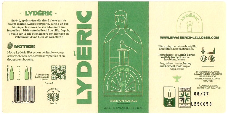 Etiquette BRASSERIE LILLOISE 45