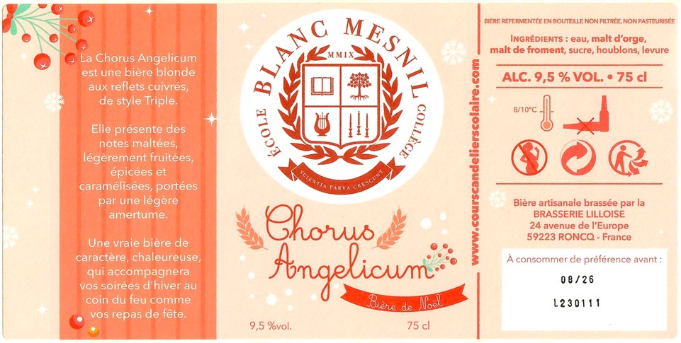 Etiquette BRASSERIE LILLOISE 55