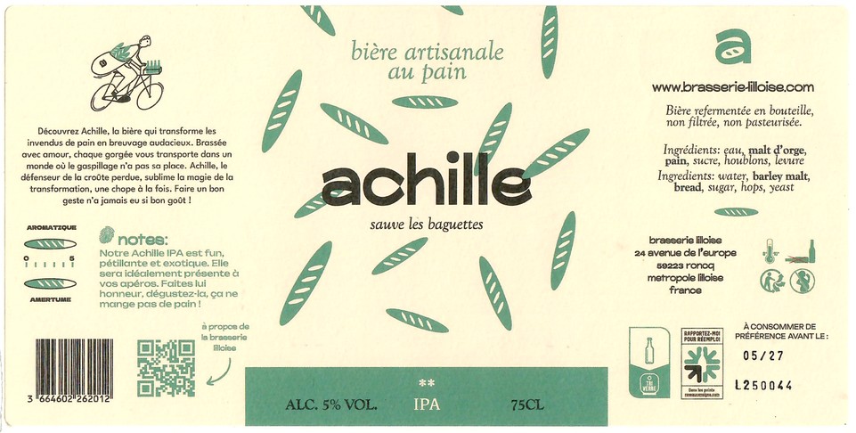 Etiquette BRASSERIE LILLOISE 65