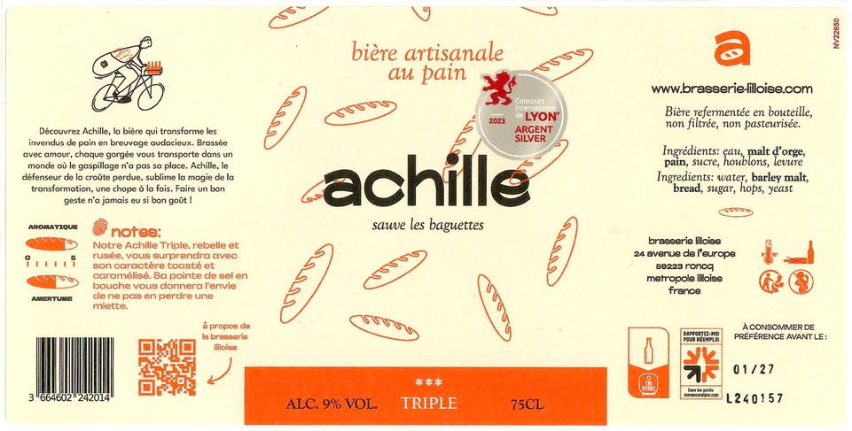 Etiquette BRASSERIE LILLOISE 66