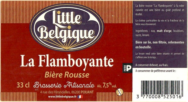 Etiquette BRASSERIE LITTLE BELGIQUE 01