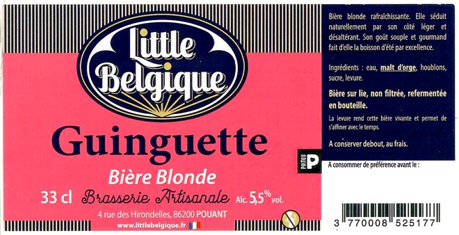Etiquette BRASSERIE LITTLE BELGIQUE 02