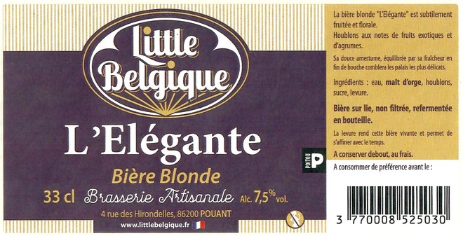 Etiquette BRASSERIE LITTLE BELGIQUE 03
