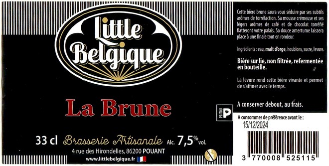 Etiquette BRASSERIE LITTLE BELGIQUE 07
