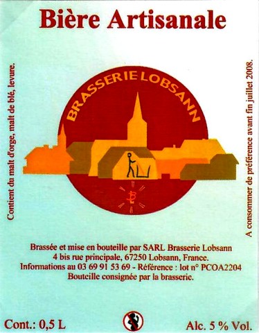 etiquette BRASSERIE LOBSANN 01