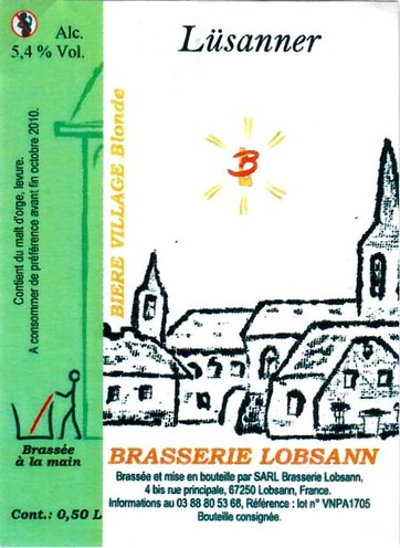 etiquette BRASSERIE LOBSANN 11