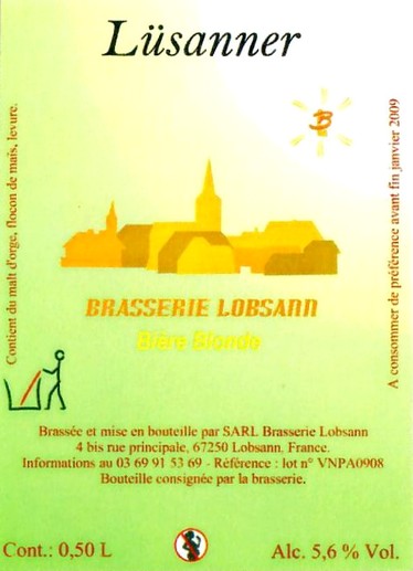 etiquette BRASSERIE LOBSANN 151