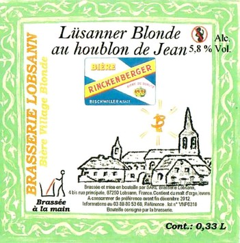 etiquette BRASSERIE LOBSANN 176