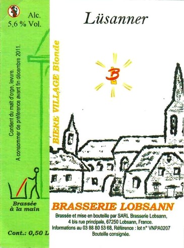 etiquette BRASSERIE LOBSANN 38