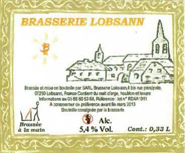 Etiquette BRASSERIE LOBSANN 39