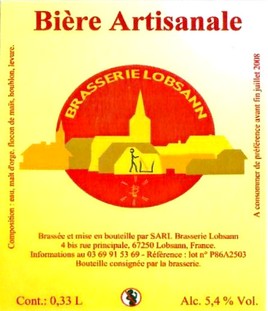 Etiquette BRASSERIE LOBSANN 67