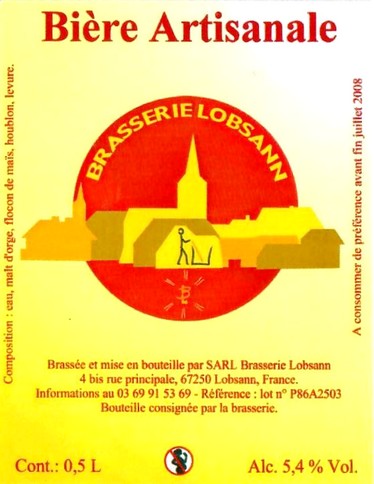 Etiquette BRASSERIE LOBSANN 68