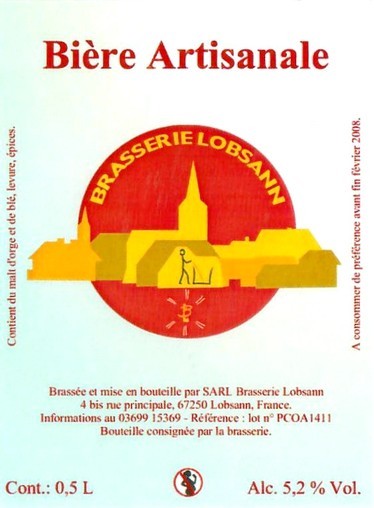 Etiquette BRASSERIE LOBSANN 72