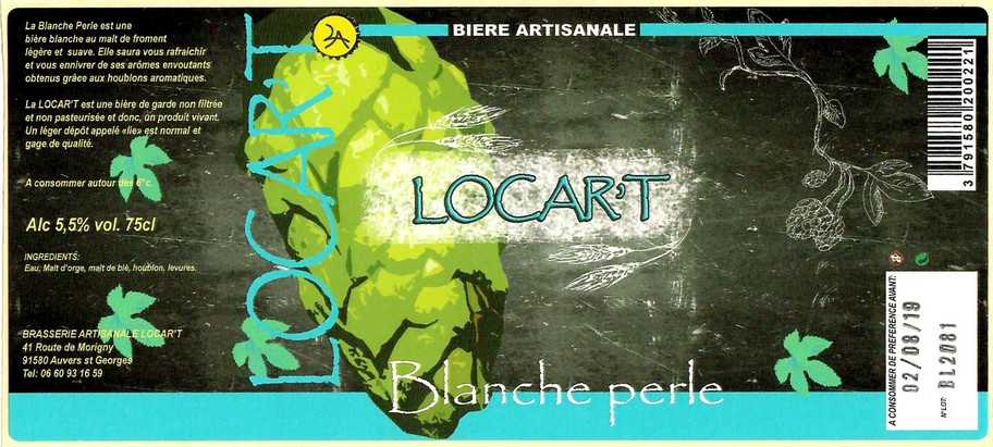 Etiquette BRASSERIE LOCAR'T 01