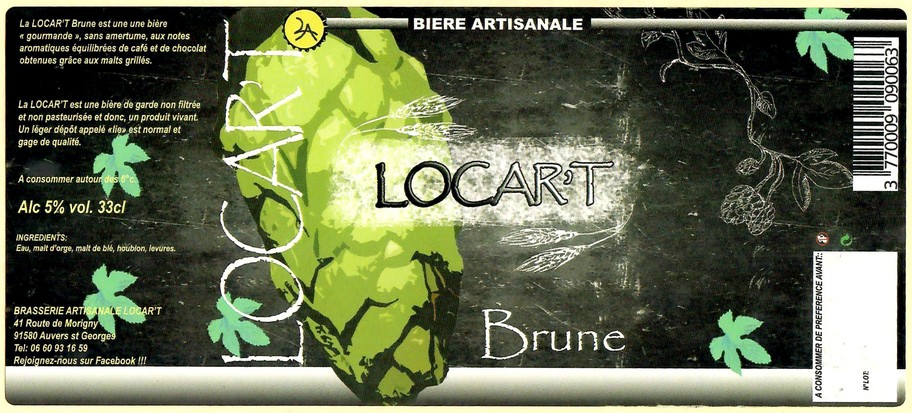 Etiquette BRASSERIE LOCAR'T 03
