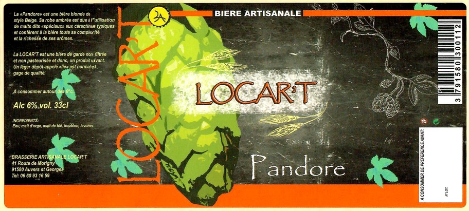 Etiquette BRASSERIE LOCAR'T 04